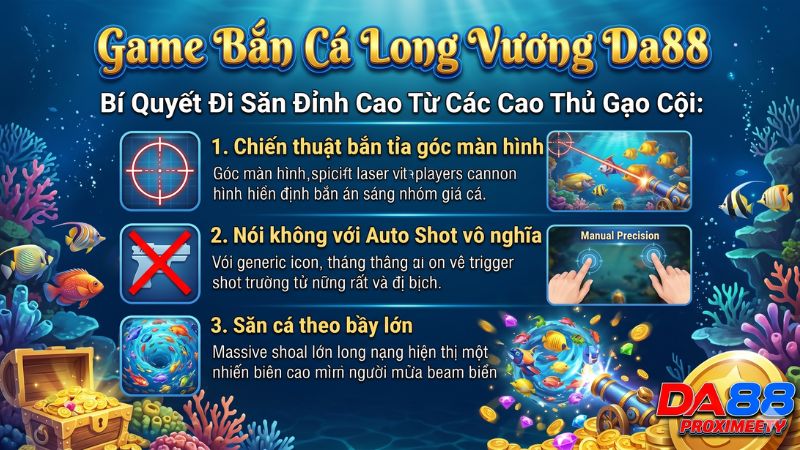 Hướng dẫn mẹo bắn cá Long Vương hiệu quả ăn tiền thật từ cao thủ Da88