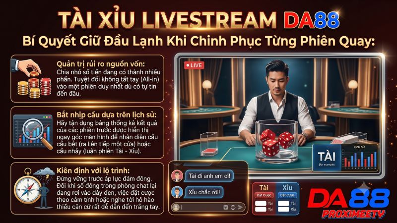 Biểu đồ thống kê lịch sử kết quả các phiên Tài Xỉu trước đó trên DA88.