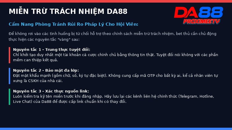 Hướng dẫn cược thủ các biện pháp bảo mật và tuân thủ quy định Da88.