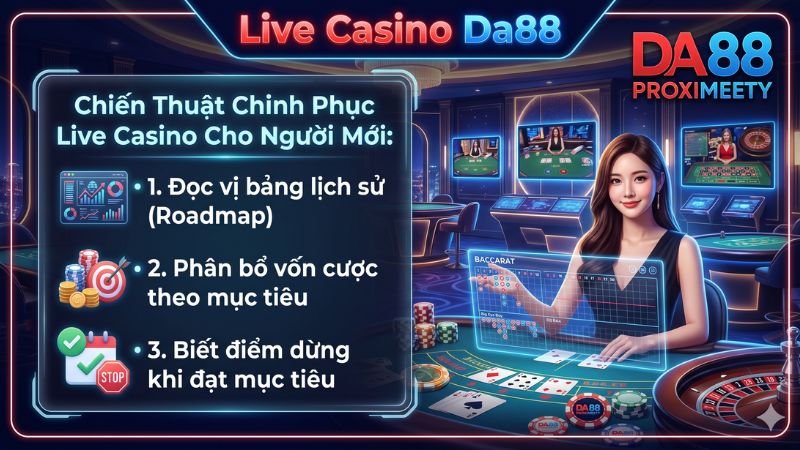 Bí quyết và mẹo chơi Live Casino luôn thắng từ các cao thủ Da88