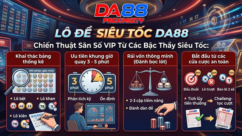 Biểu đồ thống kê kết quả và mẹo phân tích cầu lô đề siêu tốc trên hệ thống DA88.