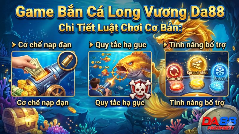 Luật Chơi Và Bảng Hệ Số Thưởng Bắn Cá Long Vương Tại Da88